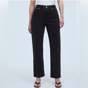 Madewell The Curvy '90s Straight Jean - Belemere Black Wash - Size 26